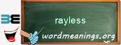 WordMeaning blackboard for rayless